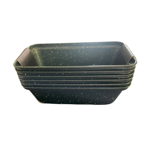 Mini Loaf Pan Heavy Gauge Steel Bakeware 6 Piece Set, Non-Stick Gray NWT - Picture 3 of 4